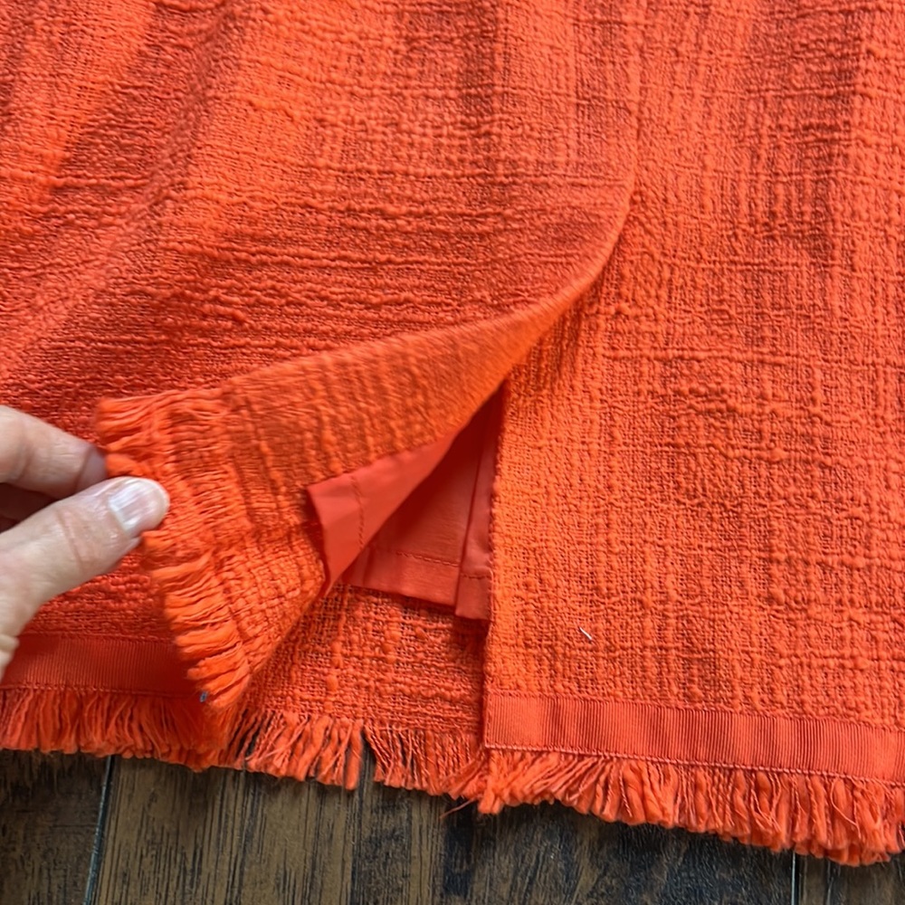 J. Crew Orange Tweed Sleeveless Sheath Dress - Picture 12 of 15